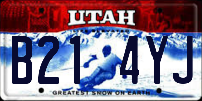 UT license plate B214YJ