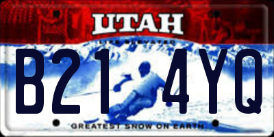 UT license plate B214YQ