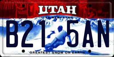 UT license plate B215AN