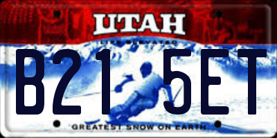 UT license plate B215ET