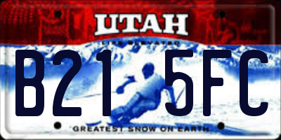 UT license plate B215FC