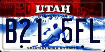 UT license plate B215FL