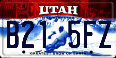 UT license plate B215FZ