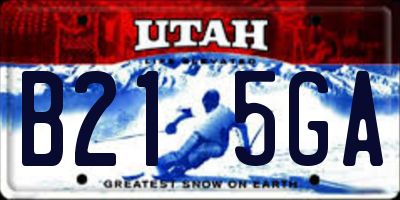 UT license plate B215GA