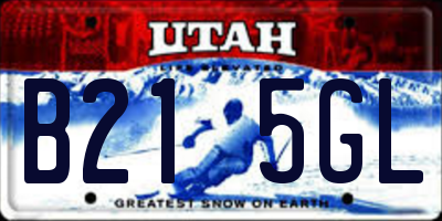 UT license plate B215GL