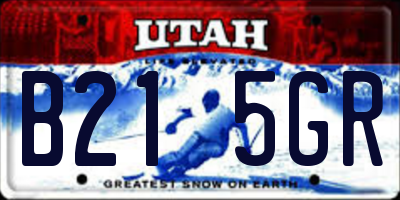 UT license plate B215GR