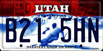 UT license plate B215HN