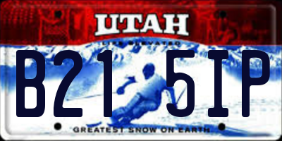 UT license plate B215IP