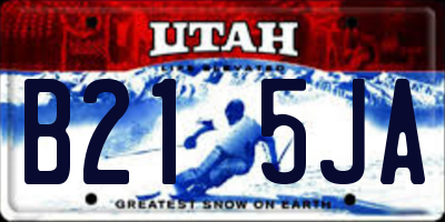 UT license plate B215JA