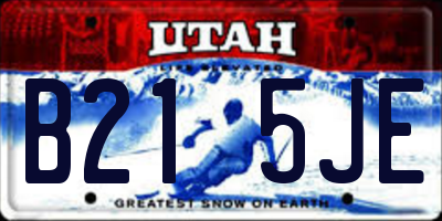 UT license plate B215JE