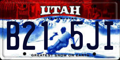 UT license plate B215JI