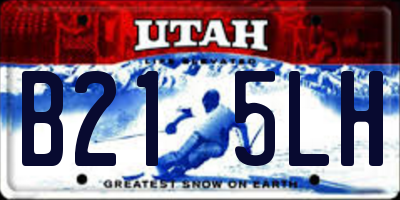UT license plate B215LH