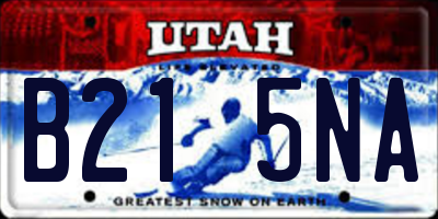 UT license plate B215NA