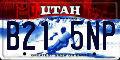 UT license plate B215NP