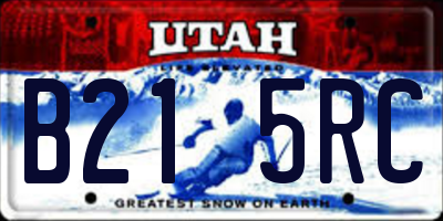 UT license plate B215RC