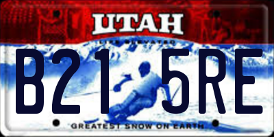 UT license plate B215RE