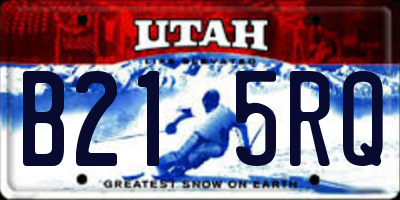 UT license plate B215RQ