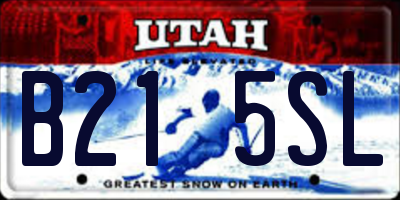 UT license plate B215SL