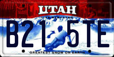 UT license plate B215TE