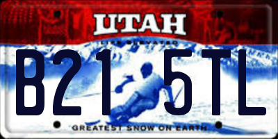 UT license plate B215TL