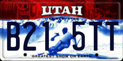 UT license plate B215TT