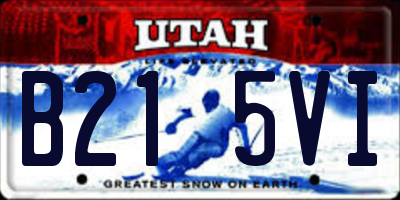 UT license plate B215VI