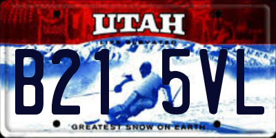 UT license plate B215VL