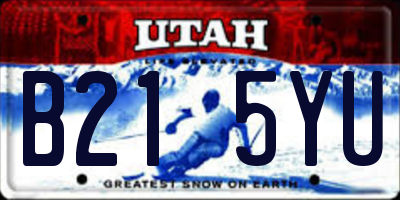 UT license plate B215YU