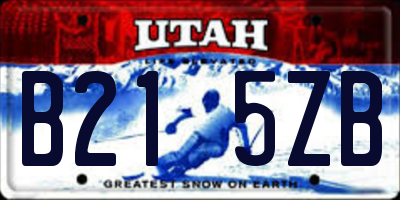 UT license plate B215ZB
