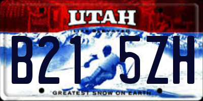 UT license plate B215ZH