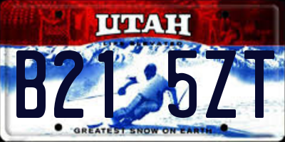 UT license plate B215ZT