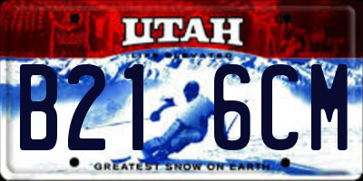 UT license plate B216CM