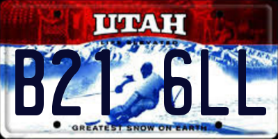 UT license plate B216LL