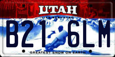 UT license plate B216LM