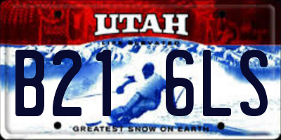 UT license plate B216LS
