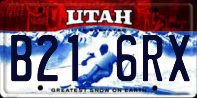 UT license plate B216RX