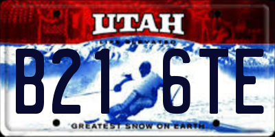UT license plate B216TE