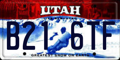 UT license plate B216TF