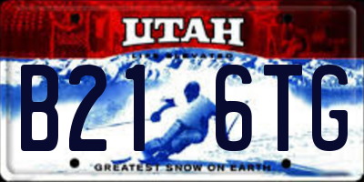 UT license plate B216TG