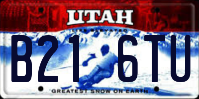 UT license plate B216TU