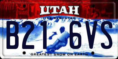 UT license plate B216VS