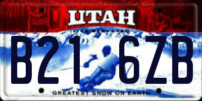 UT license plate B216ZB