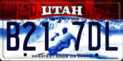 UT license plate B217DL