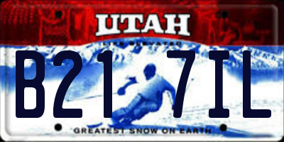 UT license plate B217IL