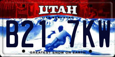 UT license plate B217KW