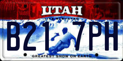 UT license plate B217PH