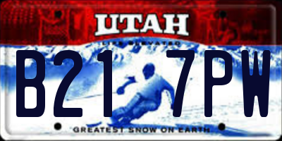 UT license plate B217PW