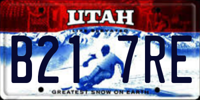 UT license plate B217RE
