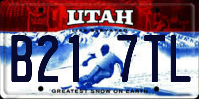 UT license plate B217TL