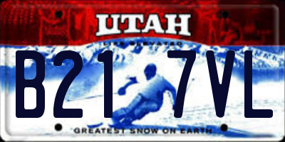 UT license plate B217VL